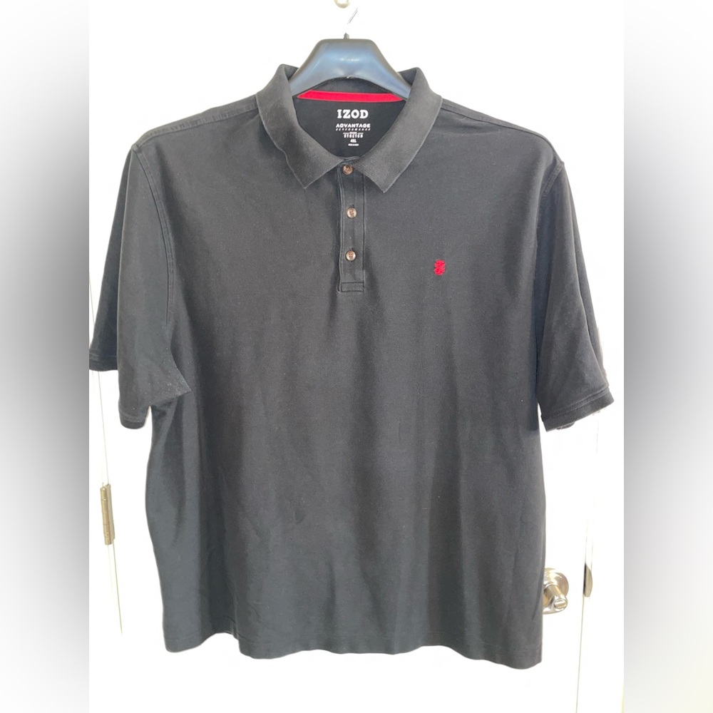 Izod Black Polo Shirt Classic Design